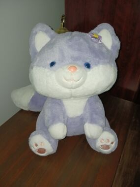 Rumi Life Kawaii Japan Miniso Sitting Plush Fox 14 inches - Purple